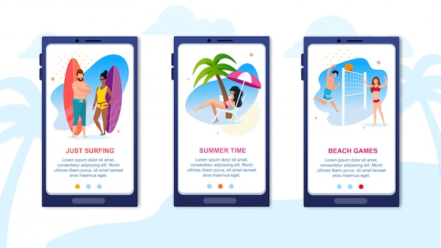 Mobile Landing Page Annonçant Des Vacances D'été