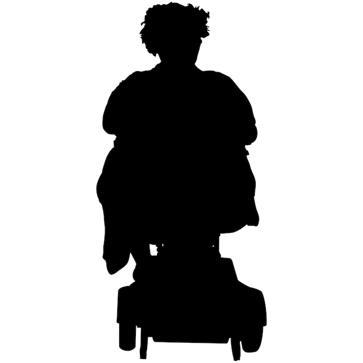 Vecteur mobilité en silhouette