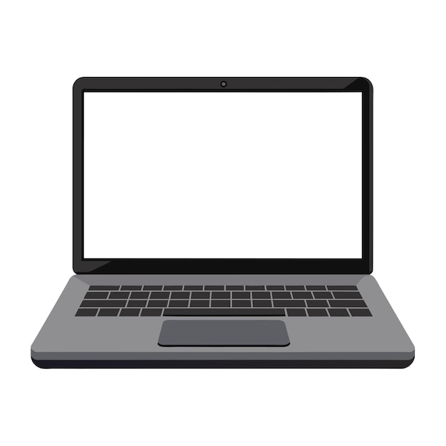 Mockup d'ordinateur portable moderne avec une illustration vectorielle à écran vide