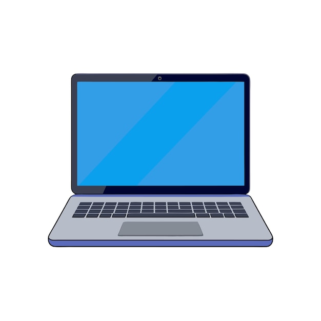 Mockup d'ordinateur portable moderne avec une illustration vectorielle d'écran vide