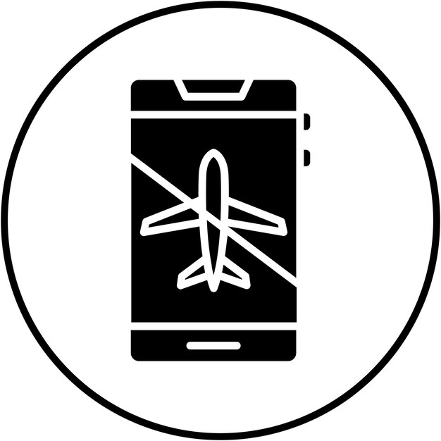 Mode avion Icône vectorielle inactive Peut être utilisée pour le jeu d'icônes de l'interface utilisateur mobile