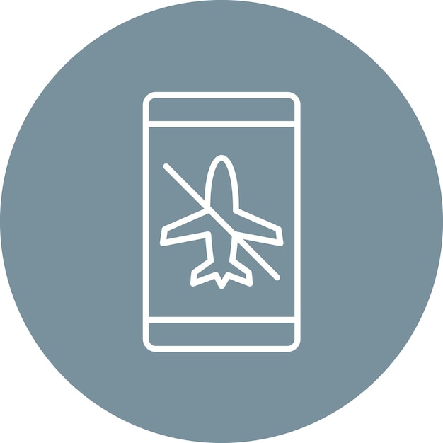 Mode avion Image vectorielle d'icône inactive Peut être utilisée pour l'interface utilisateur mobile