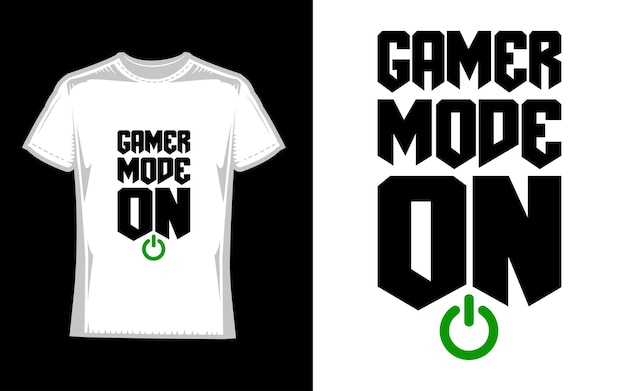 Vecteur mode joueur sur gaming tshirt design