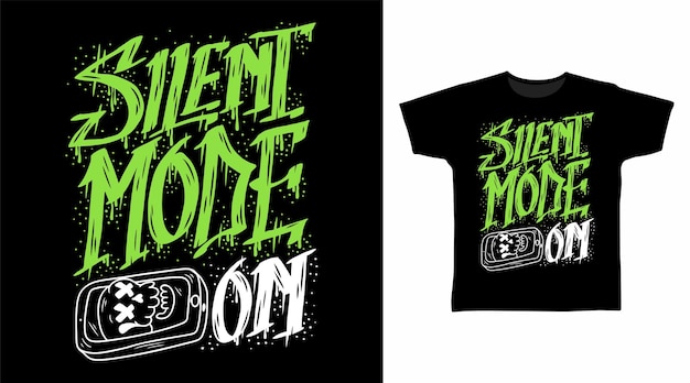 Vecteur mode silencieux sur les dessins de mode de t-shirt graffiti