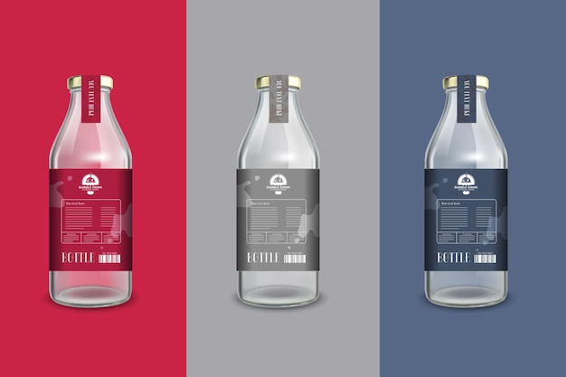 Modèle 01 pour l'emballage des bouteilles de thé et du lait