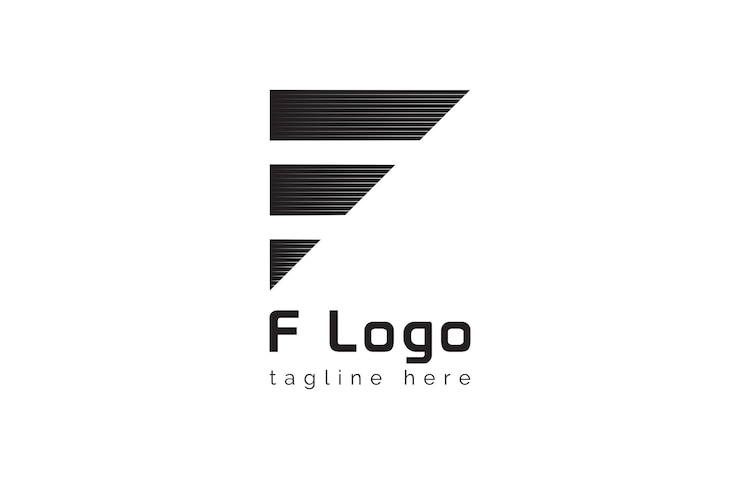 Vecteur modèle 2 du logo de la lettre f