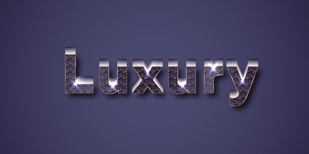 Vecteur modèle 3d d'effet de texte de luxe
