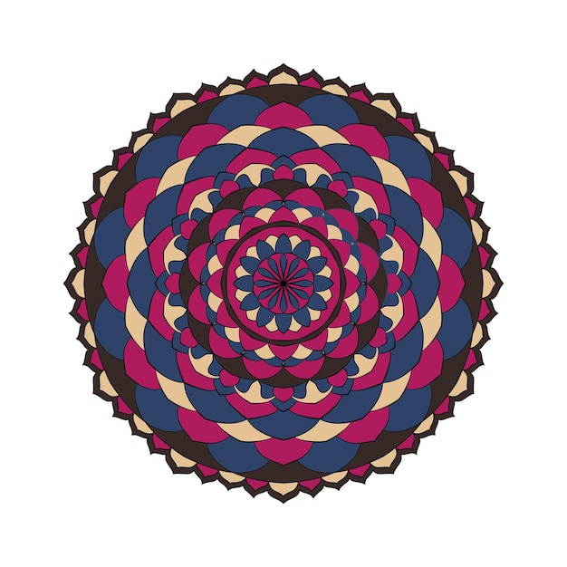 Modèle abstrait de mandala élégant. Ornement décoratif rond. Illustration vectorielle.