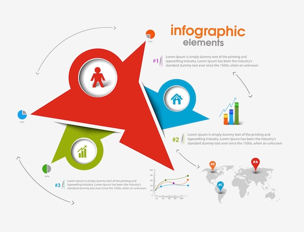 Modèle D'affaires Vectoriel Abstrait Infographique.