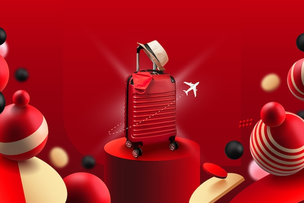 Modèle d'affichage avec bagages