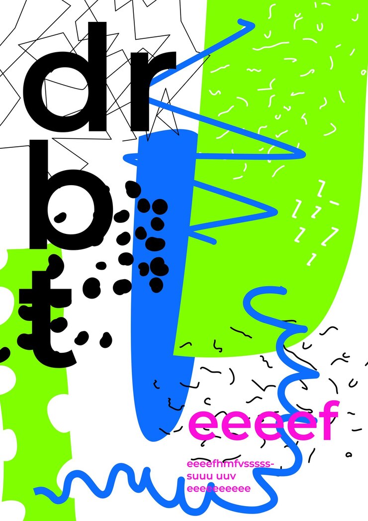 Vecteur modèle d'affiche abstrait artistique à la mode unique formes dans la technique de la main vous n'avez besoin que de quelques minutes pour créer votre propre design pour instagram stories magazine leaflet billboard