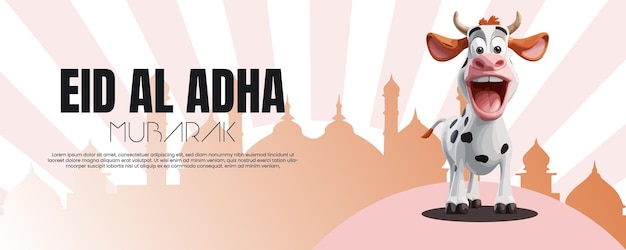 Modèle d'affiche de l'aïd al adha moubarak