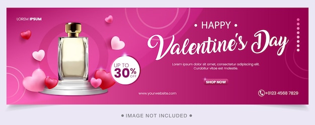 Modèle D'affiche Ou De Bannière De Vente De Saint Valentin