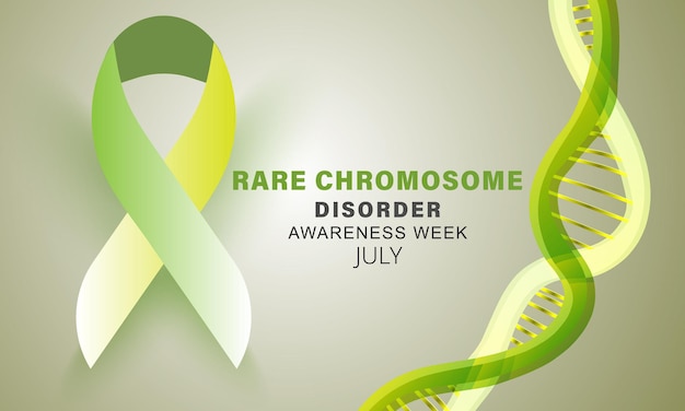 Vecteur modèle d'affiche de carte de bannière de fond de semaine de sensibilisation aux troubles chromosomiques rares