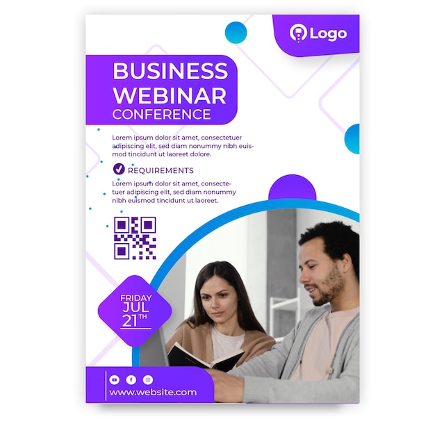 Modèle d'affiche d'entreprise marketing