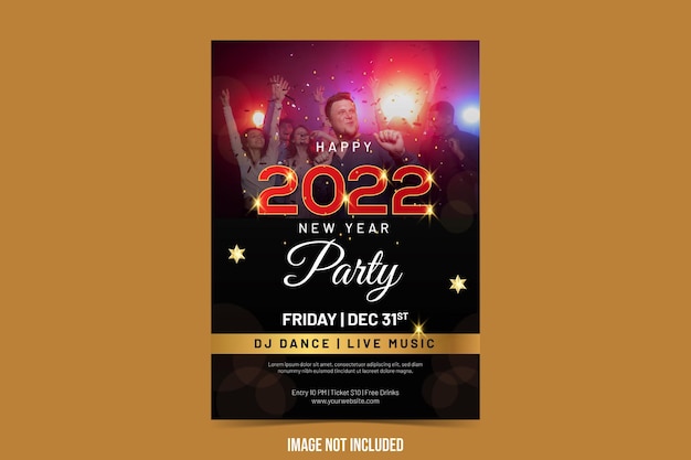 modèle d'affiche de fête 2022