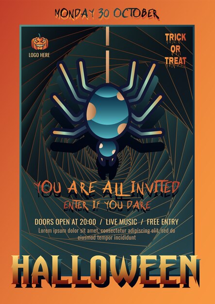 Modèle D'affiche Fête Halloween