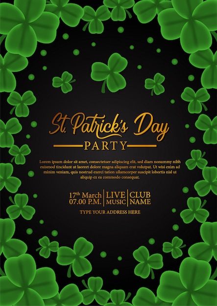 Modèle D'affiche Fête St. Patrick