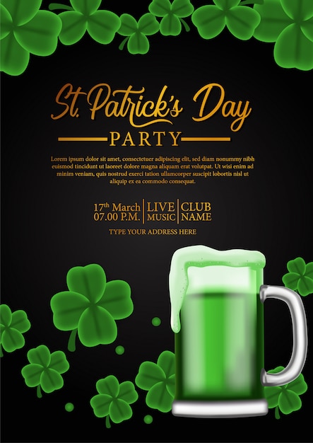 Modèle D'affiche Fête St. Patrick