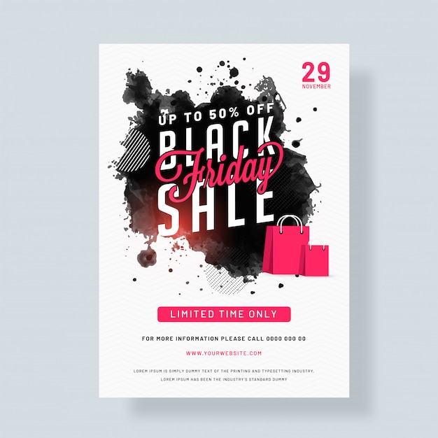 Modèle D'affiche Ou De Flyer Black Friday Sale.