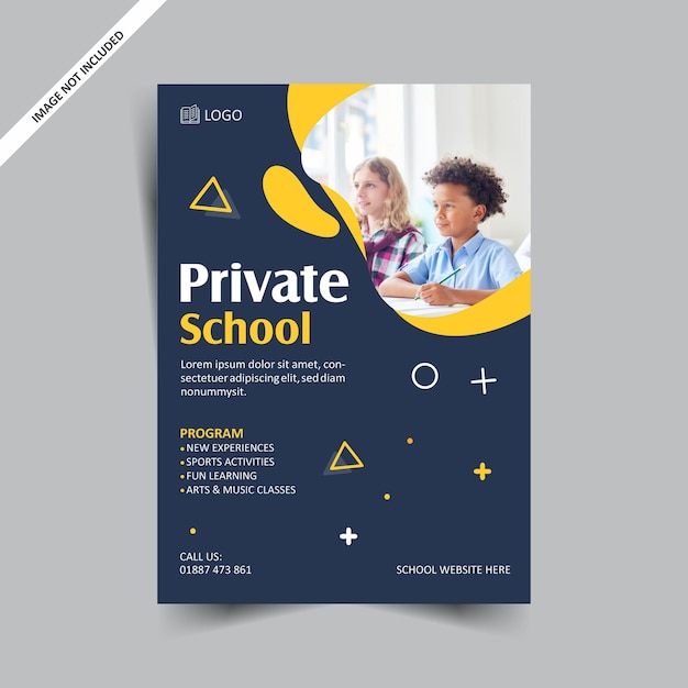 Modèle D'affiche De Flyer D'école Privée