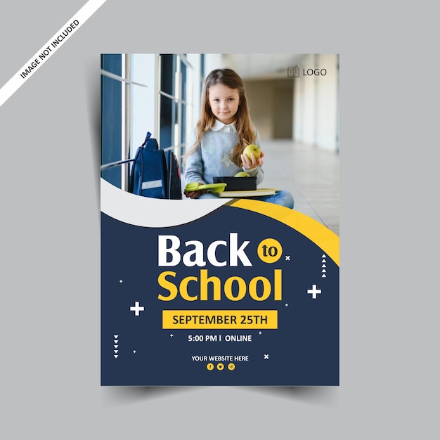 modèle d'affiche de flyer de retour à l'école