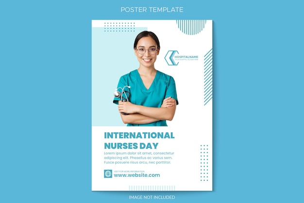 Modèle d'affiche de la journée internationale des infirmières