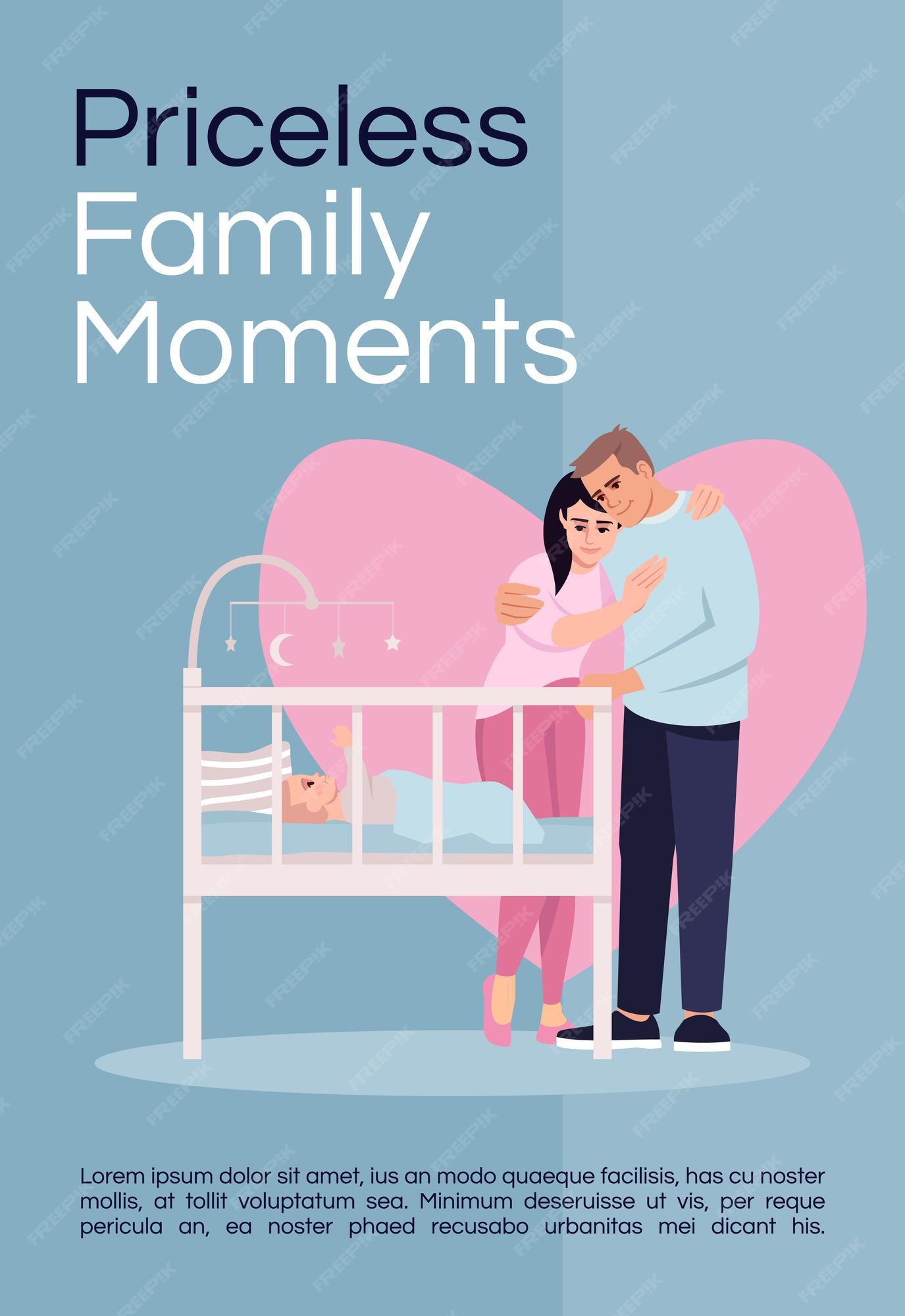 Modèle D'affiche De Moments En Famille Inestimables. Bonne