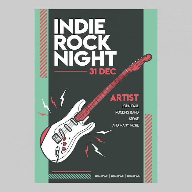 Modèle d&#39;affiche de musique