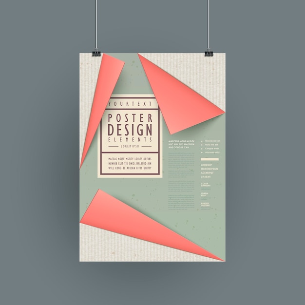 Modèle d'affiche de texture de papier moderne