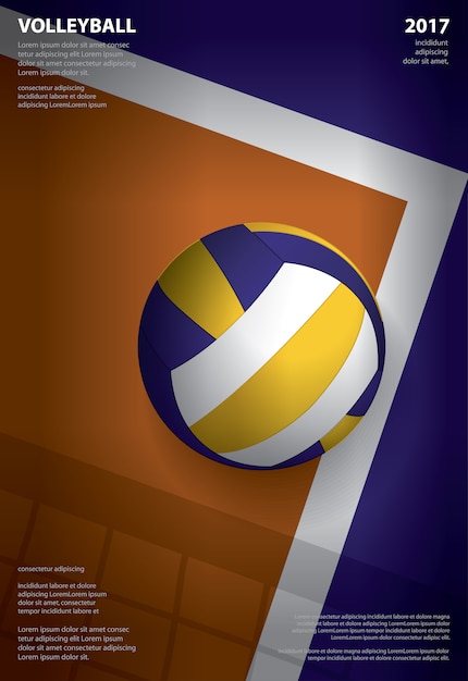 Modèle D'affiche De Tournoi De Volleyball