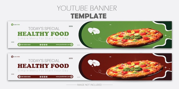 Vecteur modèle d'alimentation saine fraîche et délicieuse ou conception de bannière web