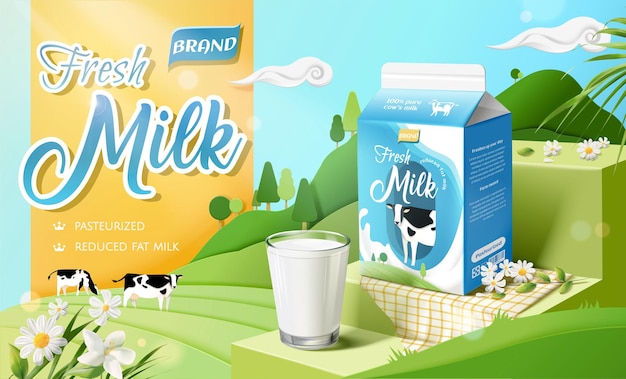 Modèle D'annonce Pour Le Lait Frais De La Ferme