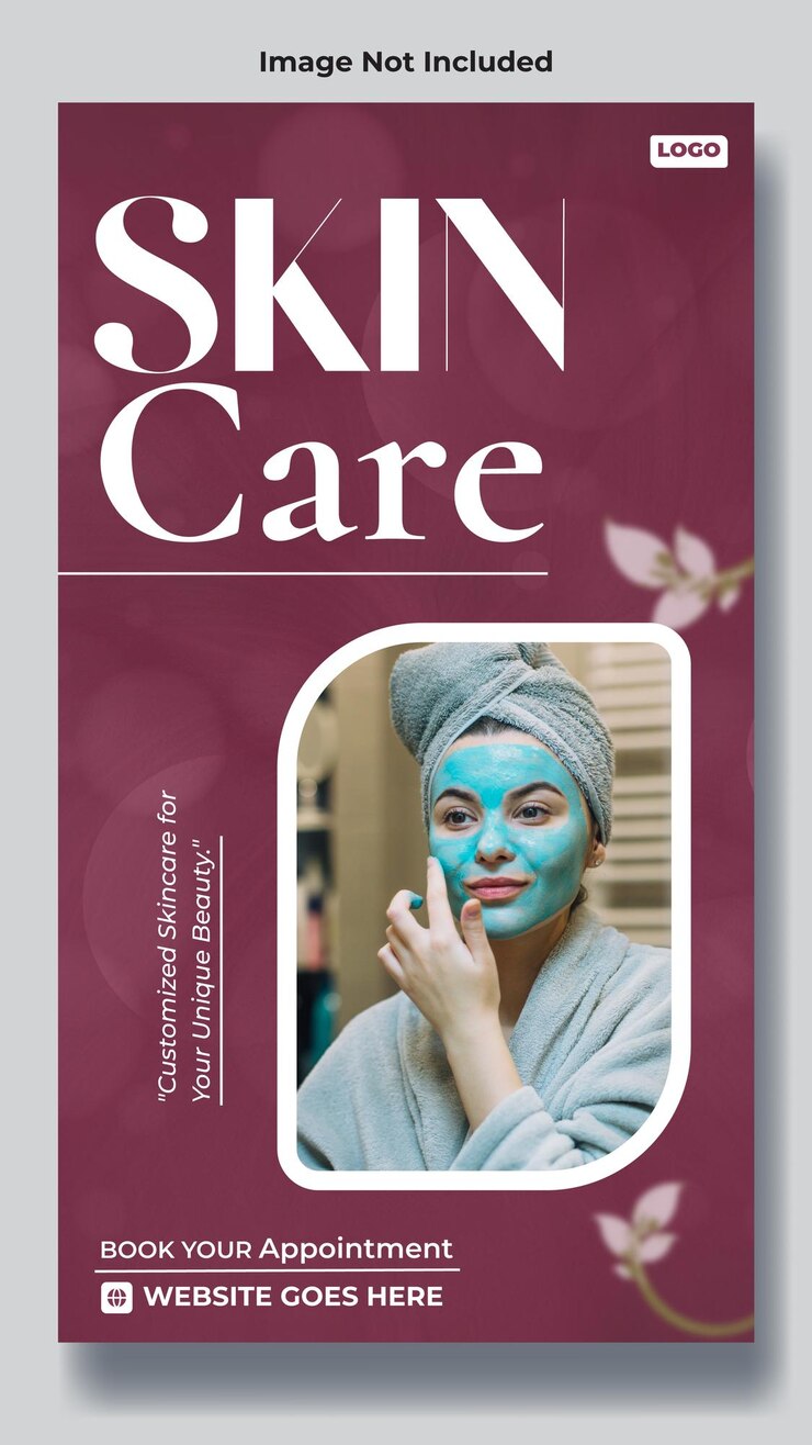 Vecteur modèle d'annonce pour les salons de soins de la peau et de beauté