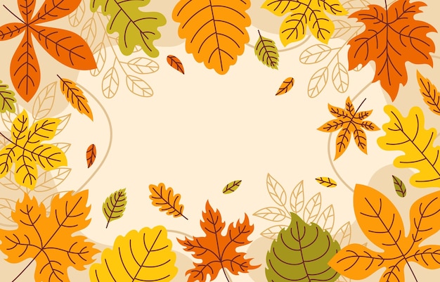Modèle d'arrière-plan floral d'automne de la nature