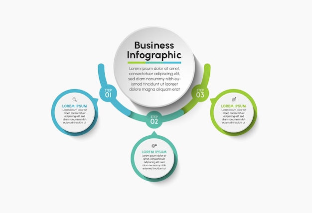 Modèle d'arrière-plan infographique de visualisation de données d'entreprise