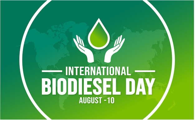 Modèle D'arrière-plan De La Journée Internationale Du Biodiesel Carte D'affiche De Concept De Vacances