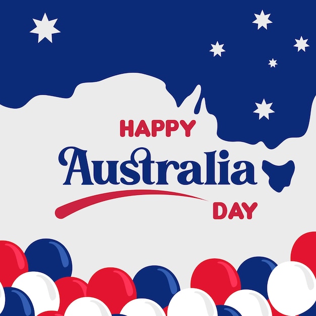 Modèle d'arrière-plan pour la fête de l'Australie