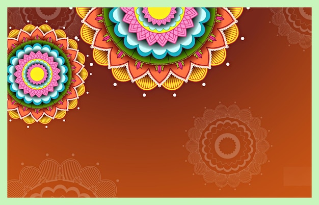 Modèle d'arrière-plan avec vecteur de motif de mandala