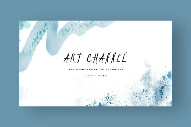 Modèle D'art De Chaîne Youtube Aquarelle Abstraite