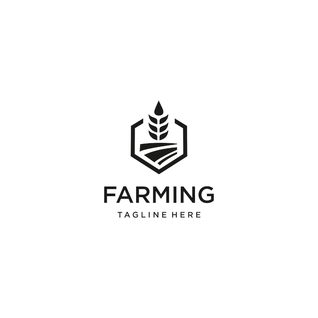 Modèle D'art De Conception De Logo Agricole