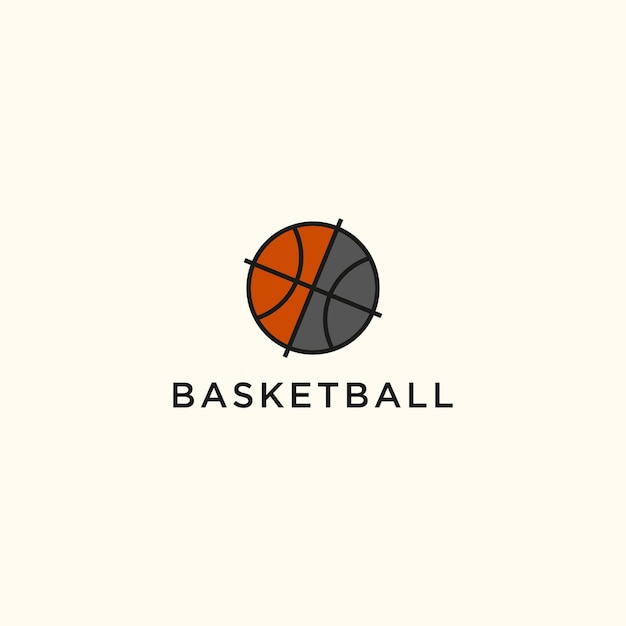 Modèle D'art De Conception De Logo De Basket-ball