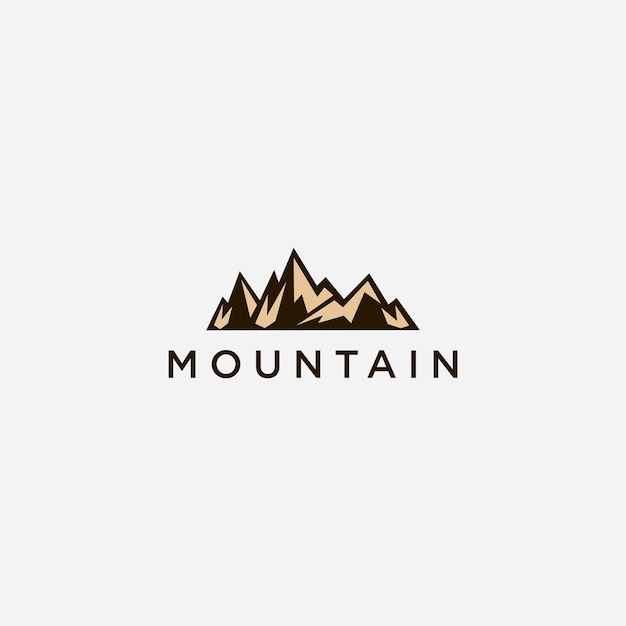 Modèle D'art De Conception De Logo De Montagne