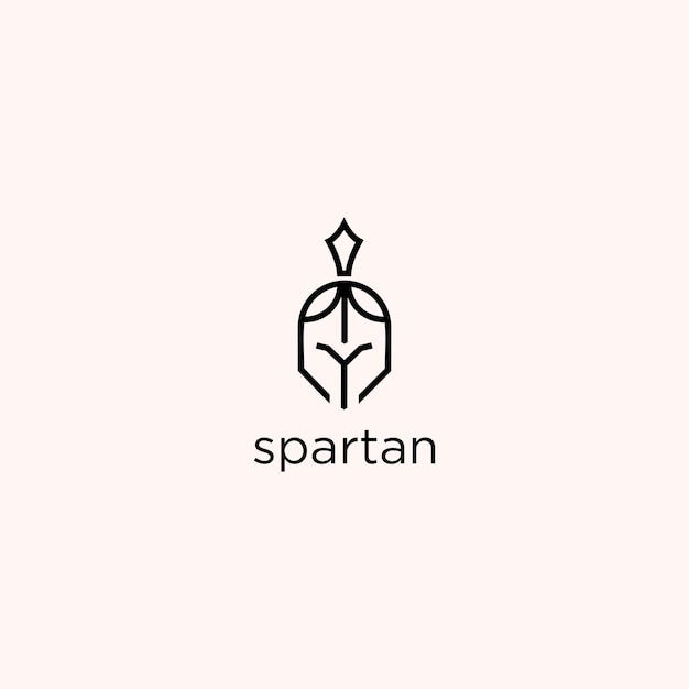 Modèle D'art De Conception De Logo Spartiate