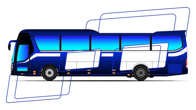 Vecteur modèle d'autobus