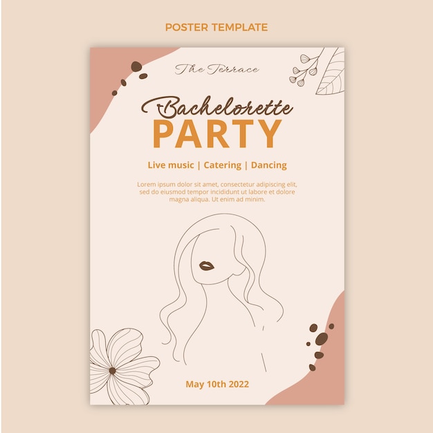 Vecteur modèle de bachelorette design plat