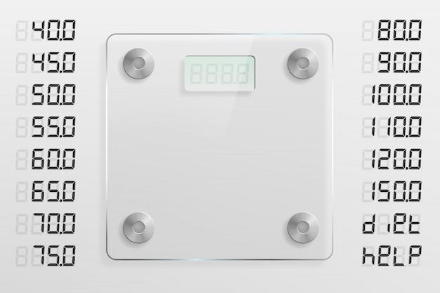 Modèle De Balance En Verre Avec Différentes Options De Poids