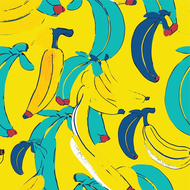 Modèle De Banane Coloré Sans Couture