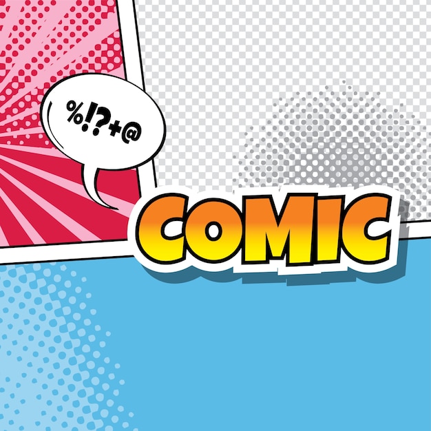 modèle de bande dessinée de bande dessinée