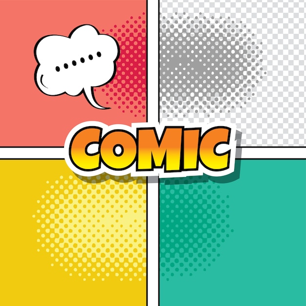 modèle de bande dessinée de bande dessinée